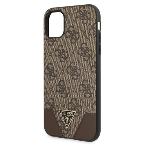 Etui Guess GUHCN61PU4GHBR Apple iPhone 11 brązowy/brown hardcase 4G Triangle Collection