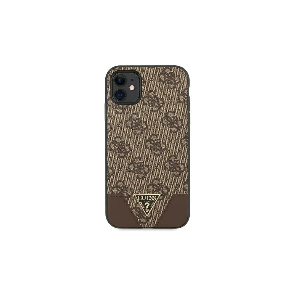 Hurtownia GSM - Etui Guess GUHCN61PU4GHBR Apple iPhone 11 brązowy/brown hardcase 4G Triangle Collection - GUE1185BR - {ean13} - Hurt