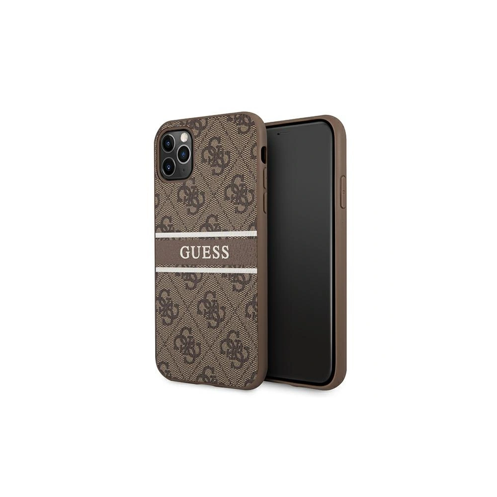 Hurtownia GSM - Etui Guess GUHCN654GDBR Apple iPhone 11 Pro Max brązowy/brown hardcase 4G Stripe - GUE1186BR - {ean13} - Hurt