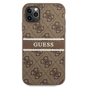 Hurtownia GSM - Etui Guess GUHCN654GDBR Apple iPhone 11 Pro Max brązowy/brown hardcase 4G Stripe - GUE1186BR - {ean13} - Hurt