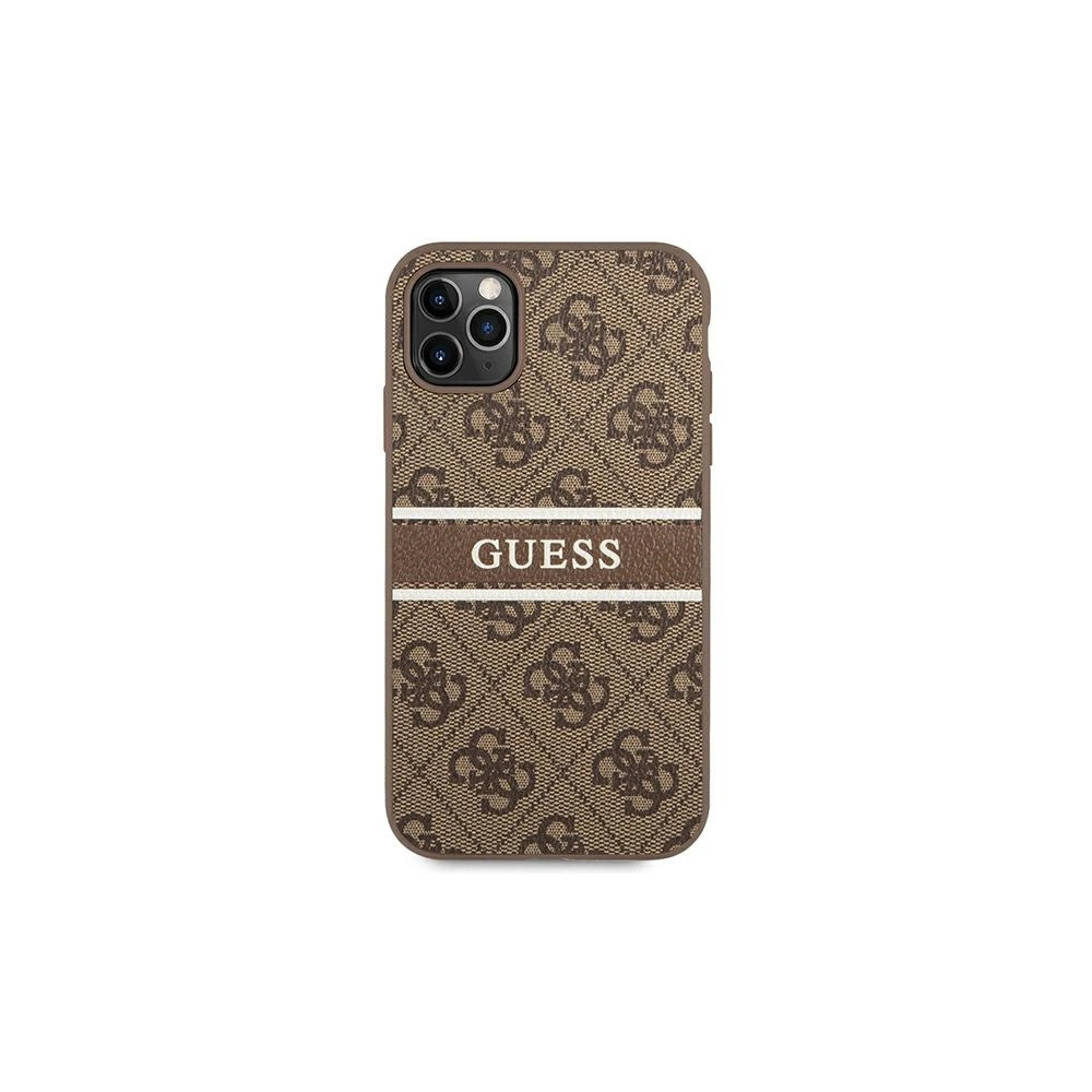 Hurtownia GSM - Etui Guess GUHCN654GDBR Apple iPhone 11 Pro Max brązowy/brown hardcase 4G Stripe - GUE1186BR - {ean13} - Hurt