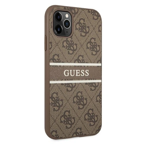 Etui Guess GUHCN654GDBR Apple iPhone 11 Pro Max brązowy/brown hardcase 4G Stripe