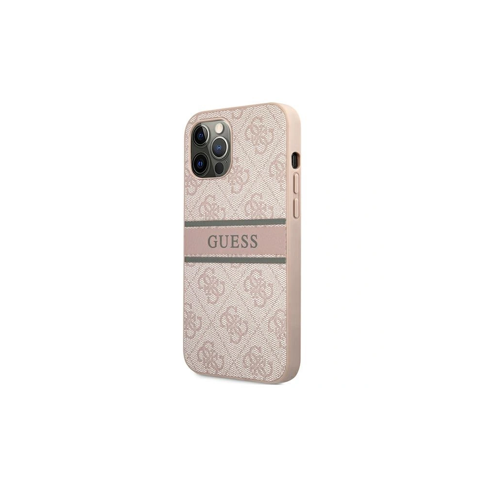 Hurtownia GSM - Etui Guess GUHCP12L4GDPI Apple iPhone 12 Pro Max růžový/pink hardcase 4G Stripe - GUE1187PNK - {ean13} - Hurt