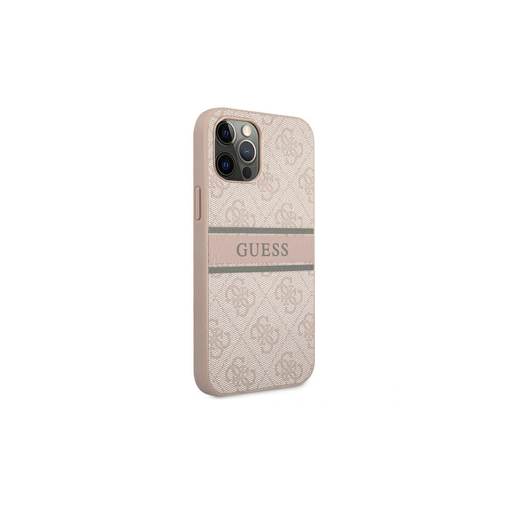 Hurtownia GSM - Etui Guess GUHCP12L4GDPI Apple iPhone 12 Pro Max růžový/pink hardcase 4G Stripe - GUE1187PNK - {ean13} - Hurt