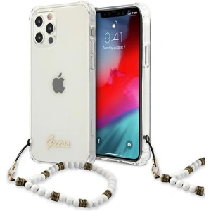 Hurtownia GSM - Etui Guess GUHCP12LKPSWH Apple iPhone 12 Pro Max průhledný tvrdý obal Bílá perla - GUE1190CL - {ean13} - Hurt
