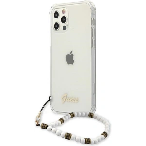 Hurtownia GSM - Etui Guess GUHCP12LKPSWH Apple iPhone 12 Pro Max průhledný tvrdý obal Bílá perla - GUE1190CL - {ean13} - Hurt