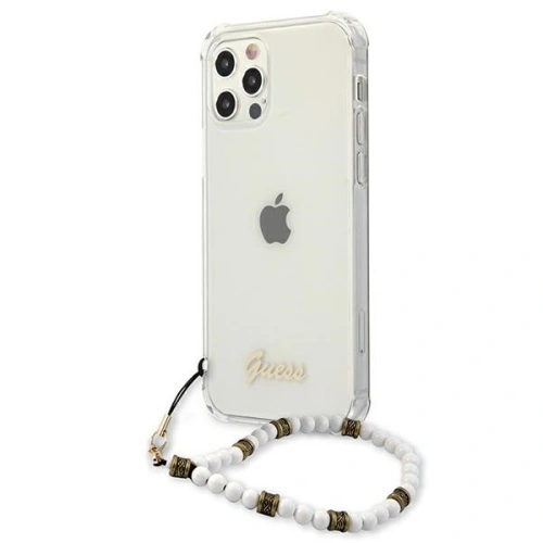 Etui Guess GUHCP12LKPSWH Apple iPhone 12 Pro Max Transparent hardcase White Pearl