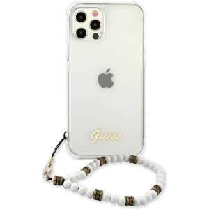 Hurtownia GSM - Etui Guess GUHCP12LKPSWH Apple iPhone 12 Pro Max průhledný tvrdý obal Bílá perla - GUE1190CL - {ean13} - Hurt