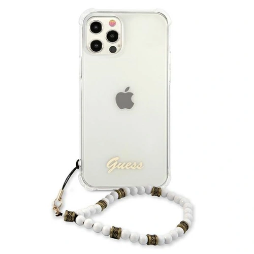 Etui Guess GUHCP12LKPSWH Apple iPhone 12 Pro Max Transparent hardcase White Pearl