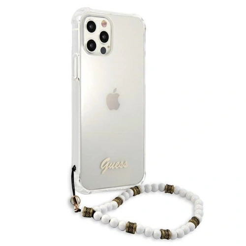 Etui Guess GUHCP12LKPSWH Apple iPhone 12 Pro Max Transparent hardcase White Pearl