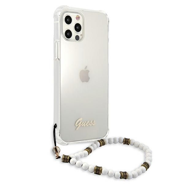 Kryt Guess GUHCP12LKPSWH Apple iPhone 12 Pro Max Transparent hardcase White Pearl