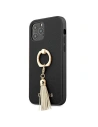 Etui Guess GUHCP12LRSSABK Apple iPhone 12 Pro Max černé/black hardcase Saffiano s držákem na prsty