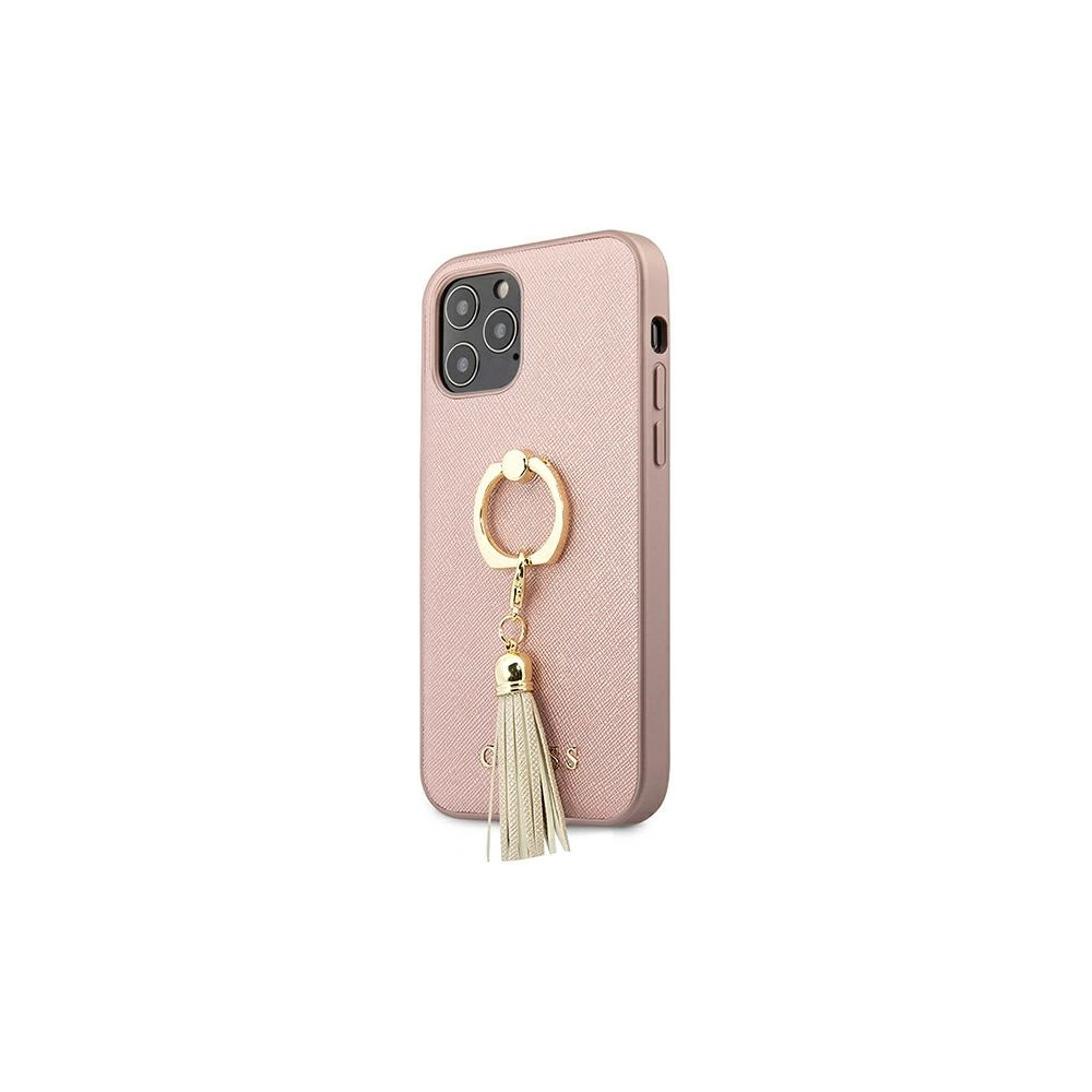 Hurtownia GSM - Etui Guess GUHCP12LRSSARG Apple iPhone 12 Pro Max różowy/pink hardcase Saffiano with ring stand - GUE1193PNK - {ean13} - Hurt
