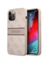 Etui Guess GUHCP12M4GDPI Apple iPhone 12/12 Pro růžový/pink hardcase 4G Stripe