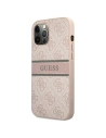 Hurtownia GSM - Etui Guess GUHCP12M4GDPI Apple iPhone 12/12 Pro růžový/pink hardcase 4G Stripe - GUE1194PNK - {ean13} - Hurt