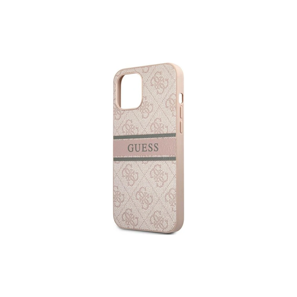 Hurtownia GSM - Etui Guess GUHCP12M4GDPI Apple iPhone 12/12 Pro růžový/pink hardcase 4G Stripe - GUE1194PNK - {ean13} - Hurt