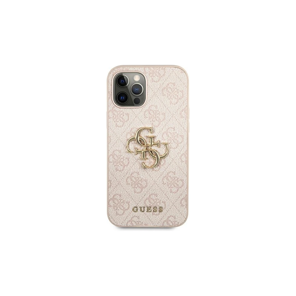 Wholesale Guess GUHCP12M4GMGPI Apple iPhone 12/12 Pro pink hardcase 4G Big Metal Logo - GUE1195PNK - {ean13} - Hurt
