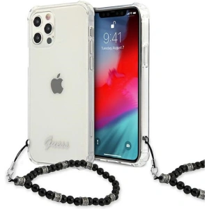 Hurtownia GSM - Etui Guess GUHCP12MKPSBK Apple iPhone 12/12 Pro Transparentní tvrdý obal Černá perla - GUE1196CL - {ean13} - Hurt