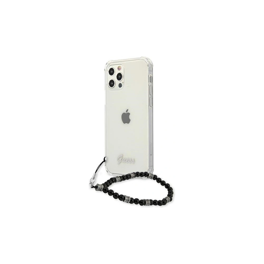Hurtownia GSM - Etui Guess GUHCP12MKPSBK Apple iPhone 12/12 Pro Transparentní tvrdý obal Černá perla - GUE1196CL - {ean13} - Hurt