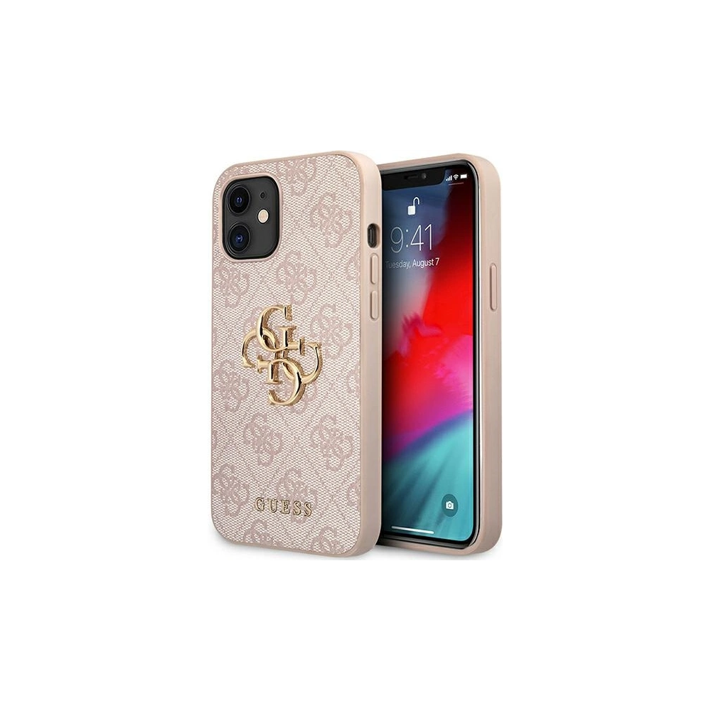 Wholesale Guess GUHCP12S4GMGPI Apple iPhone 12 mini pink hardcase 4G Big Metal Logo - GUE1201PNK - {ean13} - Hurt