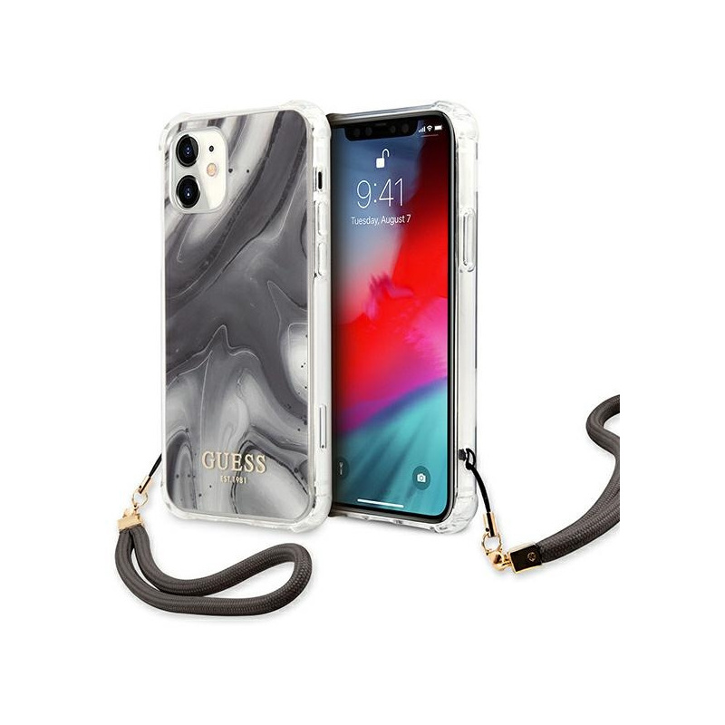 Hurtownia Guess - 3666339004149 - GUE1202GRY - Etui Guess GUHCP12SKSMAGR Apple iPhone 12 mini szary/grey hardcase Marble Collection - B2B homescreen