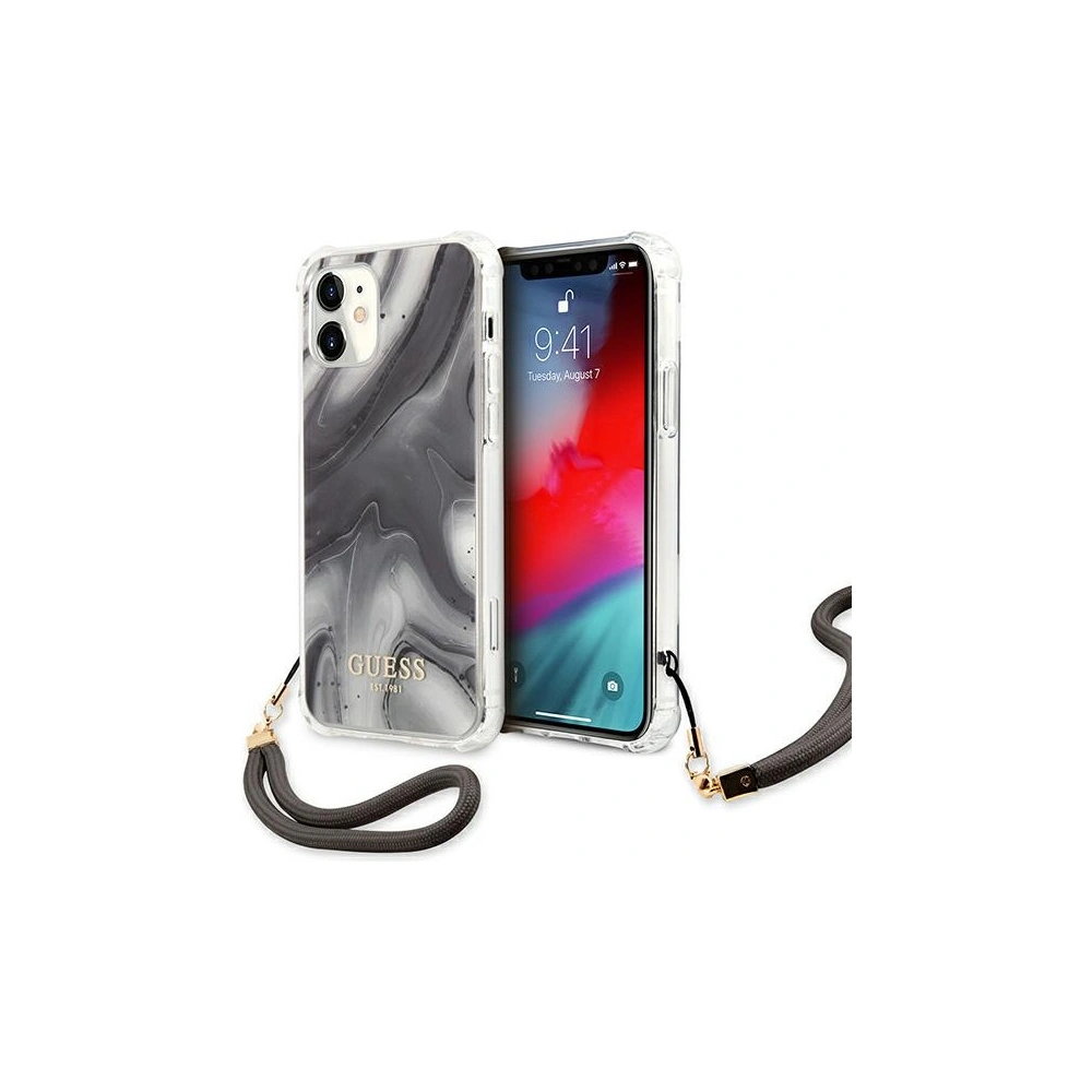 Wholesale Guess GUHCP12SKSMAGR Apple iPhone 12 mini grey hardcase Marble Collection - GUE1202GRY - {ean13} - Hurt