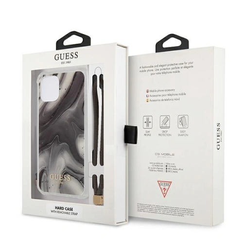 Etui Guess GUHCP12SKSMAGR Apple iPhone 12 mini szary/grey hardcase Marble Collection