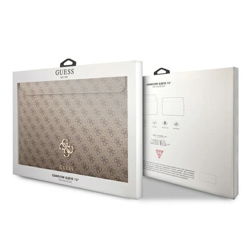 Etui Guess Sleeve GUCS13G4GFBR 13 cali brązowy/brown 4G Big Logo