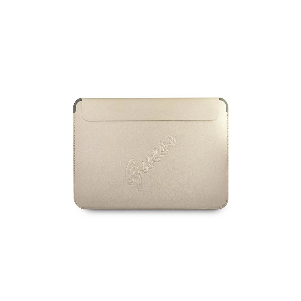 Hurtownia GSM - Etui Guess Sleeve GUCS13PUSASLG 13 cali złoty/gold Saffiano Script - GUE1207GLD - {ean13} - Hurt