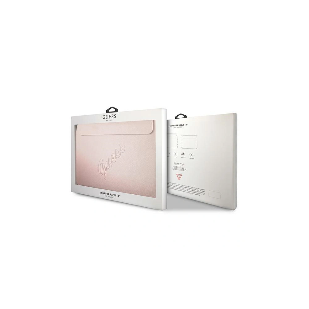 Hurtownia GSM - Etui Guess Sleeve GUCS13PUSASPI 13 cali różowy/pink Saffiano Script - GUE1208PNK - {ean13} - Hurt