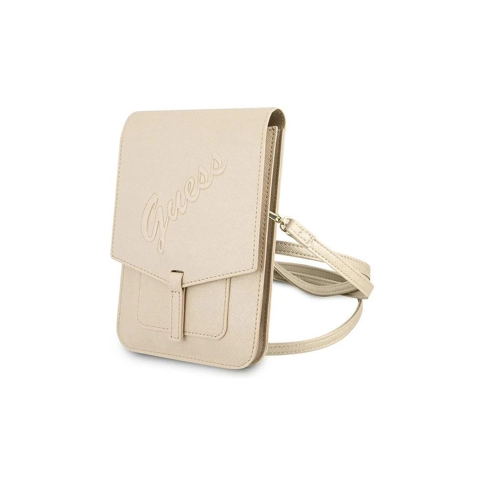 Wholesale Guess Bag GUWBRSAVSLG gold Saffiano Script - GUE1214GLD - {ean13} - Hurt