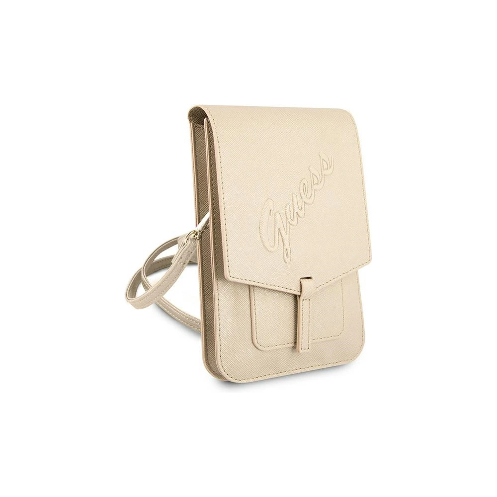 Wholesale Guess Bag GUWBRSAVSLG gold Saffiano Script - GUE1214GLD - {ean13} - Hurt