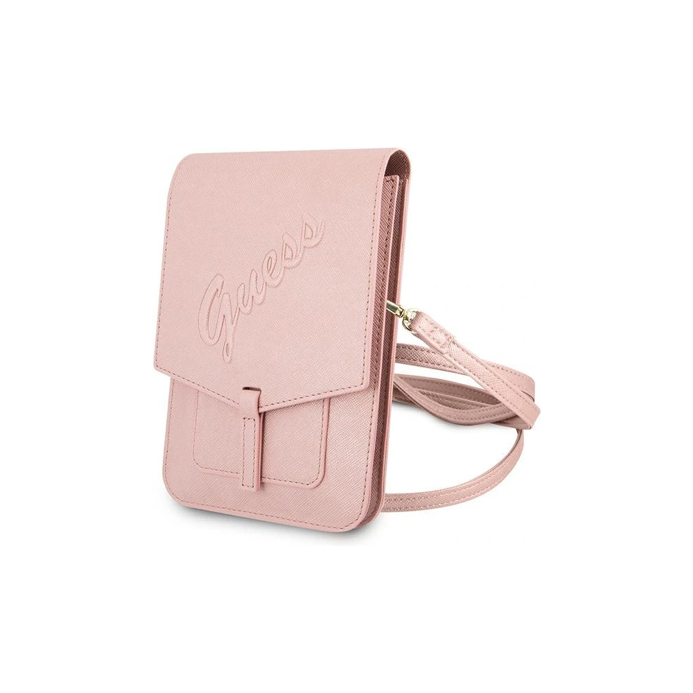 Hurtownia GSM - Torebka Guess GUWBRSAVSPI růžová/pink Saffiano Script - GUE1215PNK - {ean13} - Hurt