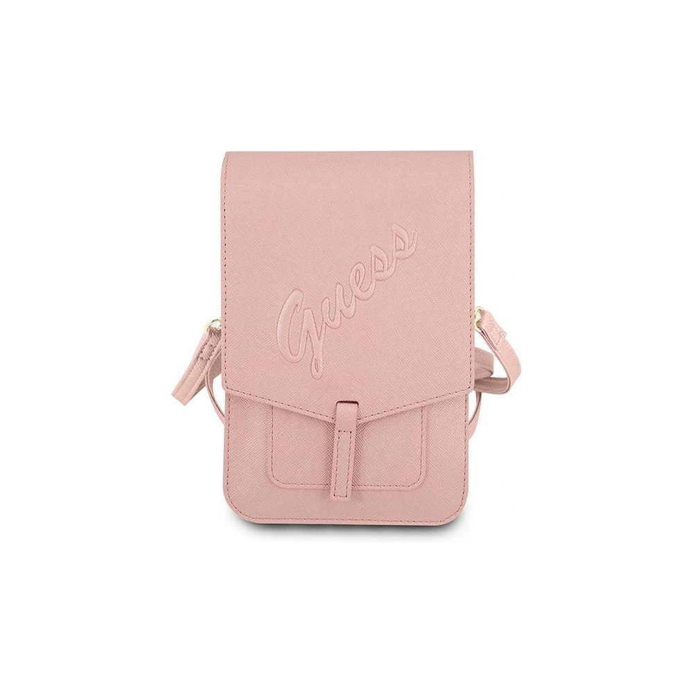 Wholesale Guess Bag GUWBRSAVSPI pink Saffiano Script - GUE1215PNK - {ean13} - Hurt