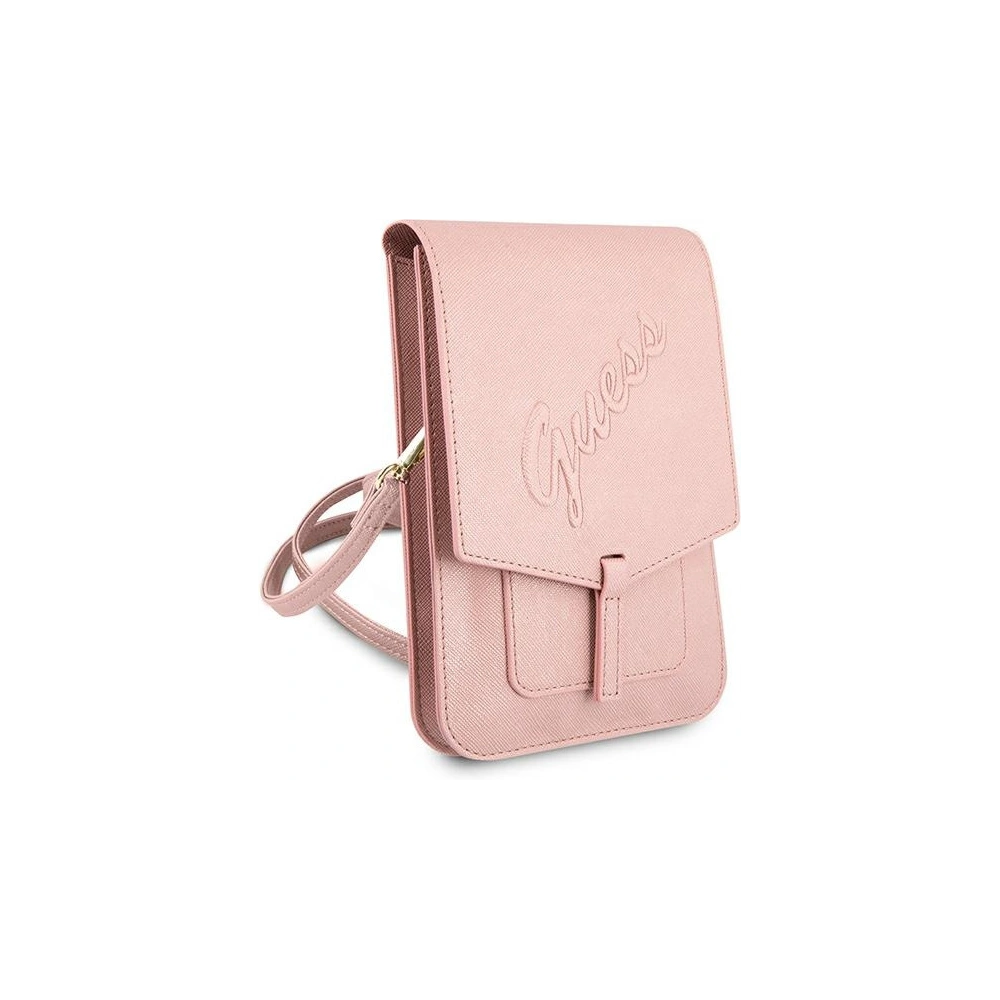 Hurtownia GSM - Torebka Guess GUWBRSAVSPI růžová/pink Saffiano Script - GUE1215PNK - {ean13} - Hurt