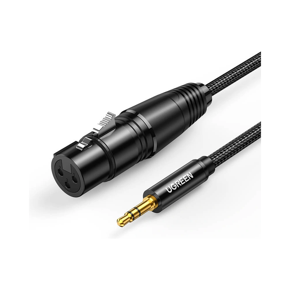 Hurtownia GSM - UGREEN AV182 Kabel XLR samice na jack 3,5 mm samec - 2m (černý) - UGR984BLK - {ean13} - Hurt