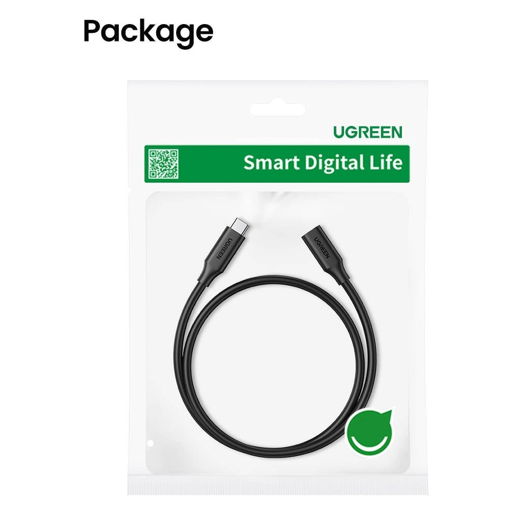 Hurtownia GSM - Prodlužovací kabel USB-C 3.1 Gen2 UGREEN, 4K, 100W, 1m (černý) - UGR985BLK - {ean13} - Hurt