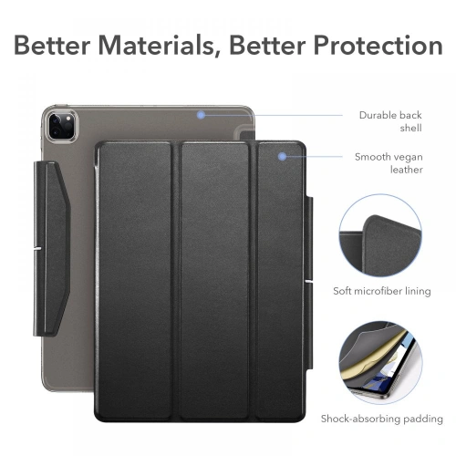 Etui ESR Ascend Trifold Apple iPad Pro 11 2021 (3. generacji) Black + Szkło