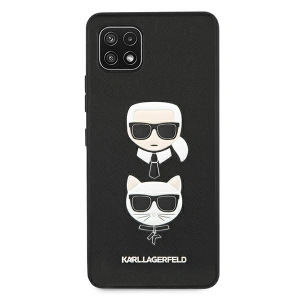 Wholesale Karl Lagerfeld KLHCSA22SAKICKCBK Samsung Galaxy A22 5G black hardcase Saffiano Ikonik Karl&Choupette Head - KLD593BLK - {ean13} - Hurt