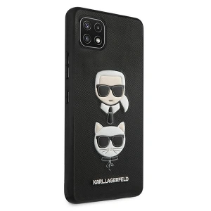 Wholesale Karl Lagerfeld KLHCSA22SAKICKCBK Samsung Galaxy A22 5G black hardcase Saffiano Ikonik Karl&Choupette Head - KLD593BLK - {ean13} - Hurt