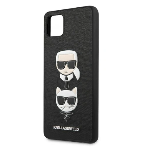 Etui Karl Lagerfeld KLHCSA22SAKICKCBK Samsung Galaxy A22 5G czarny/black hardcase Saffiano Ikonik Karl&Choupette Head
