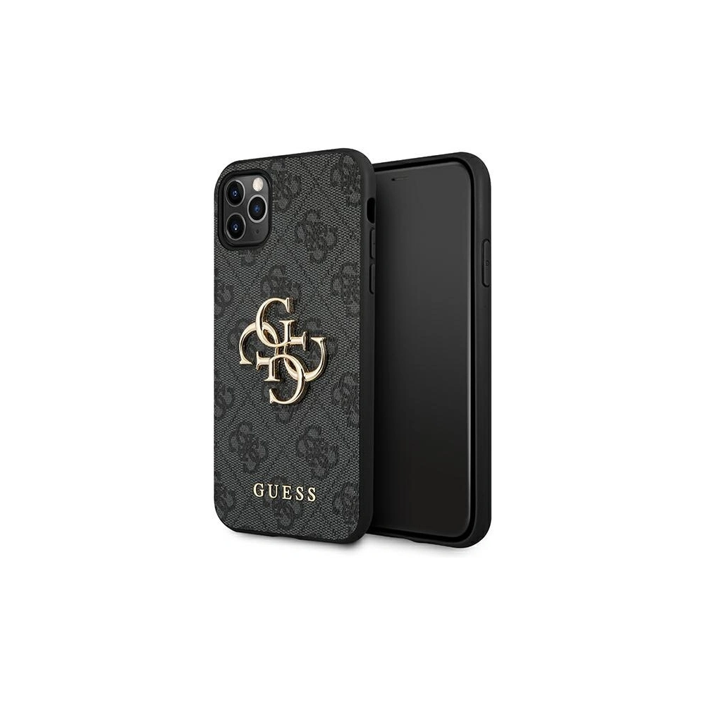 Guess GUHCN584GMGGR Apple iPhone 11 Pro grey hardcase 4G Big Metal Logo