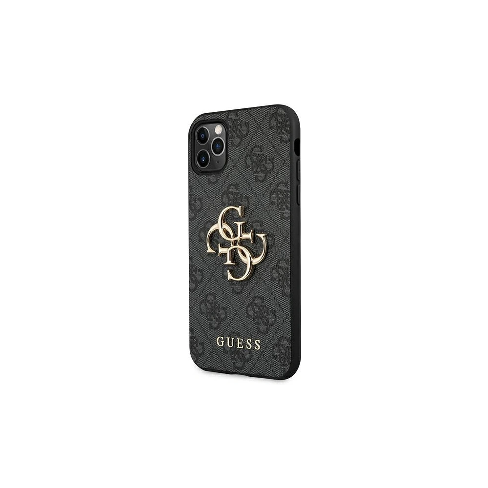 Guess GUHCN584GMGGR Apple iPhone 11 Pro grey hardcase 4G Big Metal Logo