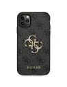 Guess GUHCN584GMGGR Apple iPhone 11 Pro grey hardcase 4G Big Metal Logo