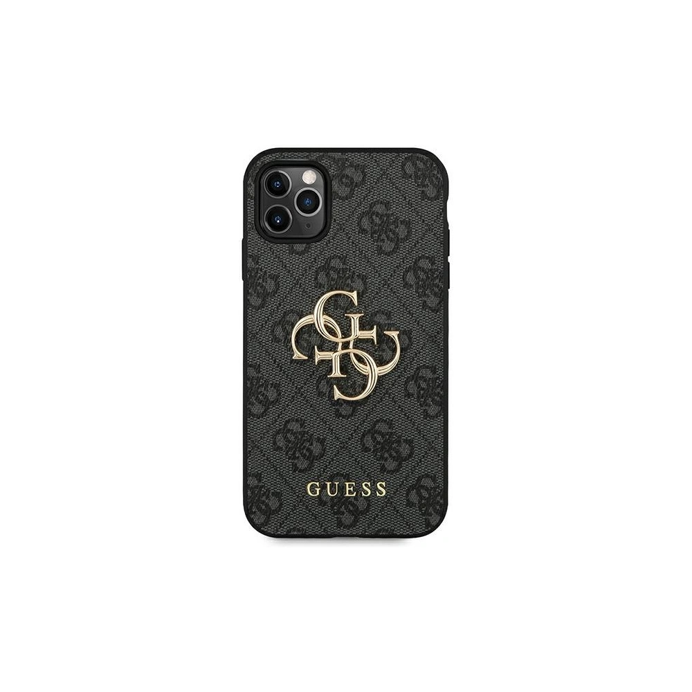 Guess GUHCN584GMGGR Apple iPhone 11 Pro grey hardcase 4G Big Metal Logo