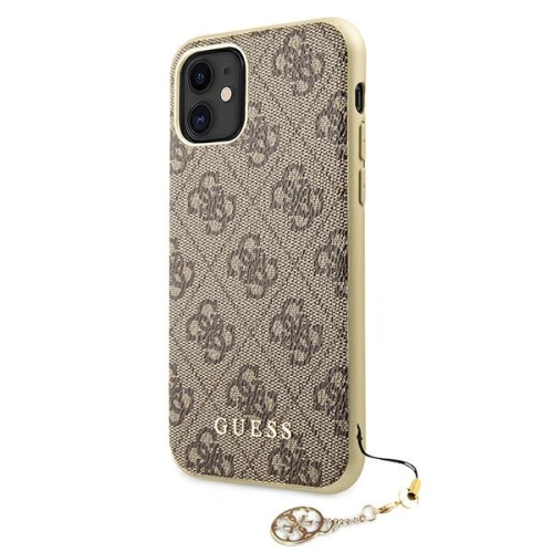 Etui Guess GUHCN61GF4GBR Apple iPhone 11 brown/brązowy hard case 4G Charms Collection