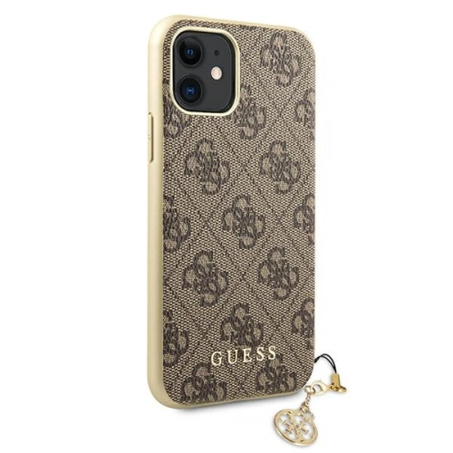 Etui Guess GUHCN61GF4GBR Apple iPhone 11 brown/brązowy hard case 4G Charms Collection