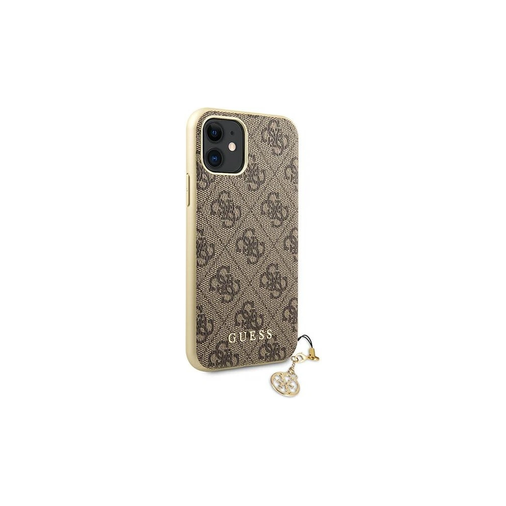 Hurtownia GSM - Etui Guess GUHCN61GF4GBR Apple iPhone 11 hnědý/hnědá tvrdý kryt 4G Charms Collection - GUE1219BR - {ean13} - Hurt