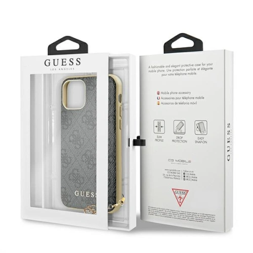 Etui Guess GUHCN61GF4GGR Apple iPhone 11 grey/szary hard case 4G Charms Collection