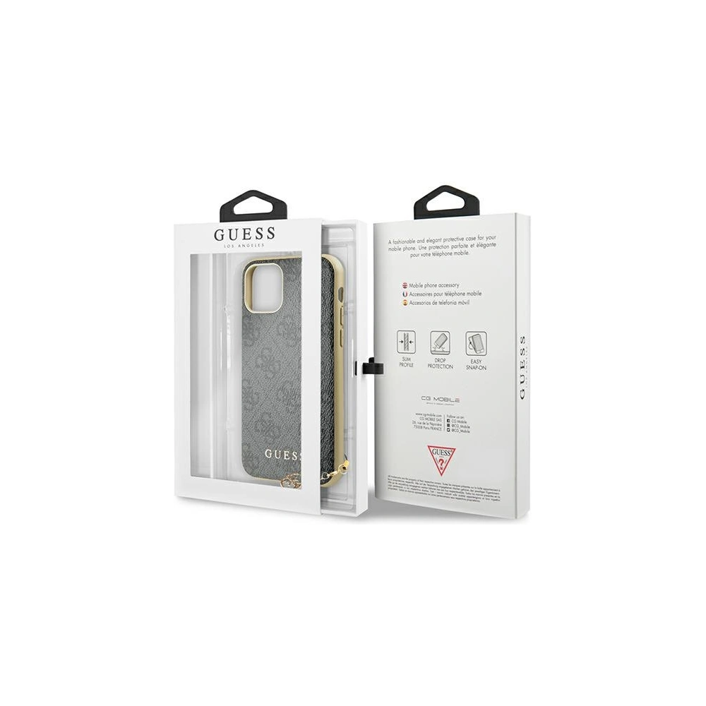 Hurtownia GSM - Etui Guess GUHCN61GF4GGR Apple iPhone 11 grey/szary hard case 4G Charms Collection - GUE1220GRY - {ean13} - Hurt